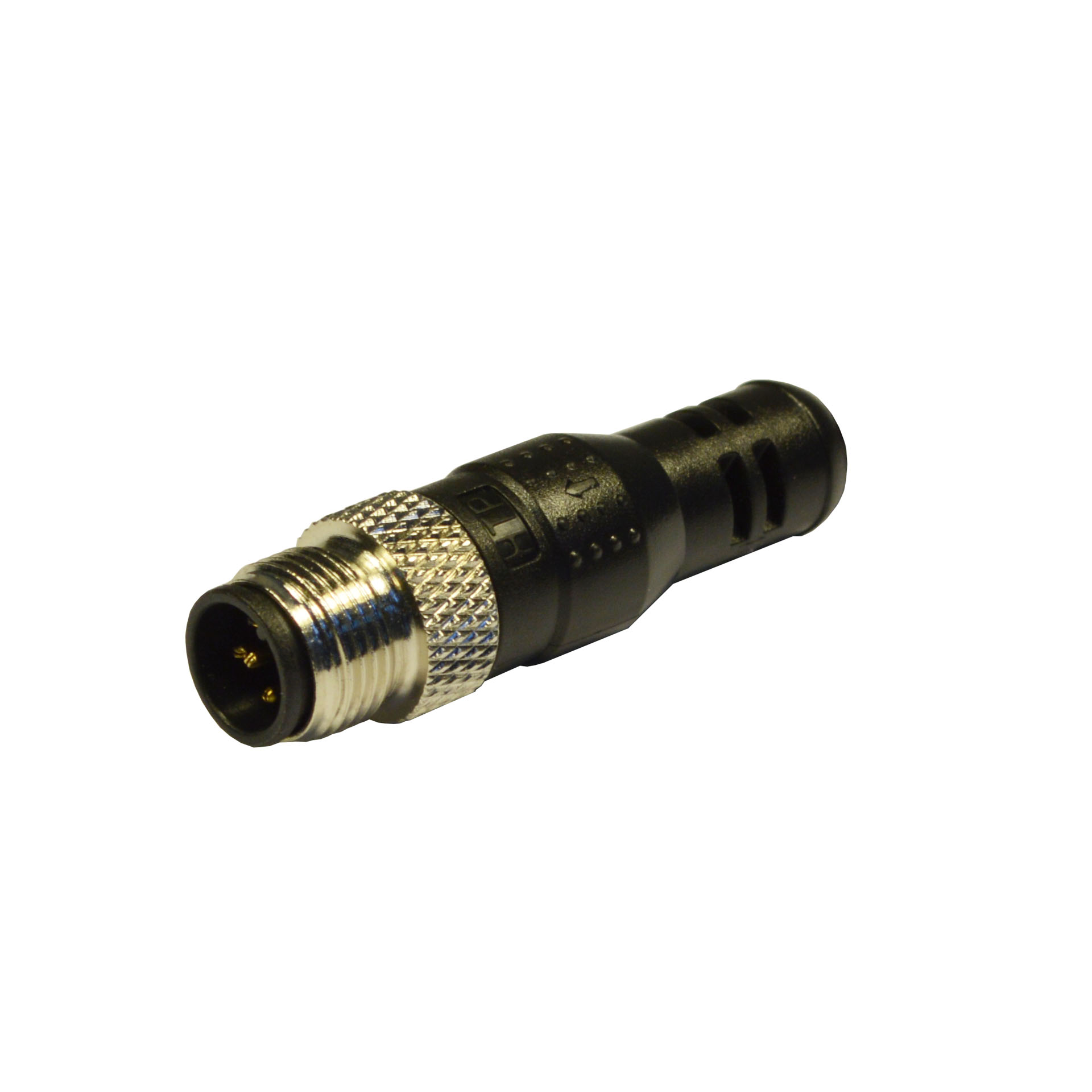 Terminal connector M12 male straight 180° 5poles with resistance 120Ohm between poles 4-5.